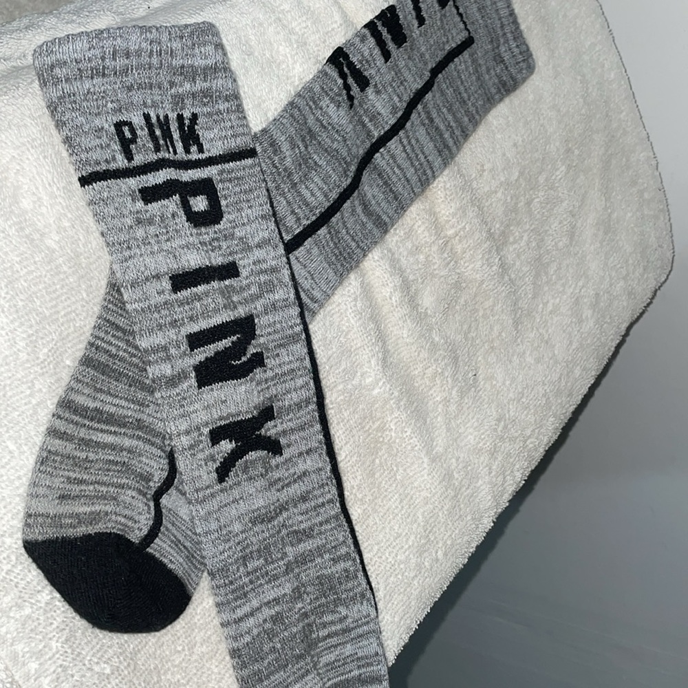 Pink socks grey black PINK VICTORIA SECRET